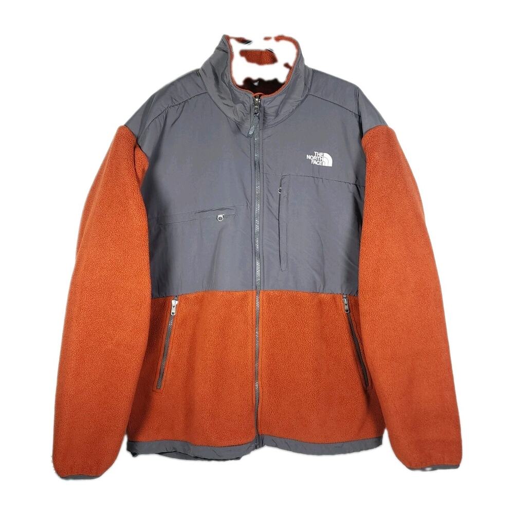 The North Face Men's Denali XL Lava Red Orange Full Zip Polartec Fleece Jacket